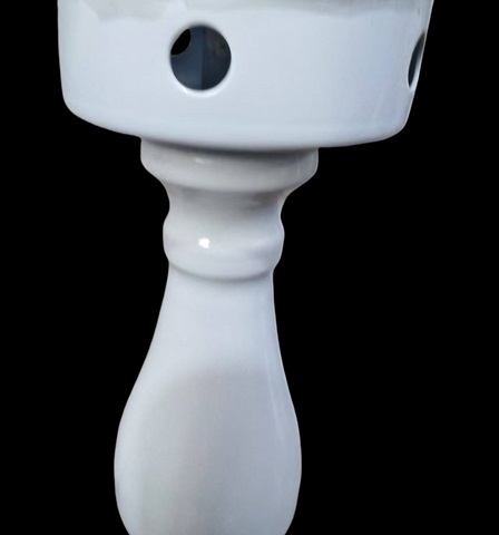Glass vase front view